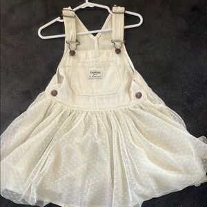 OshKosh White Tulle Overall Dress